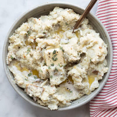 Manchego &amp; Roasted Garlic Mashed Potatoes