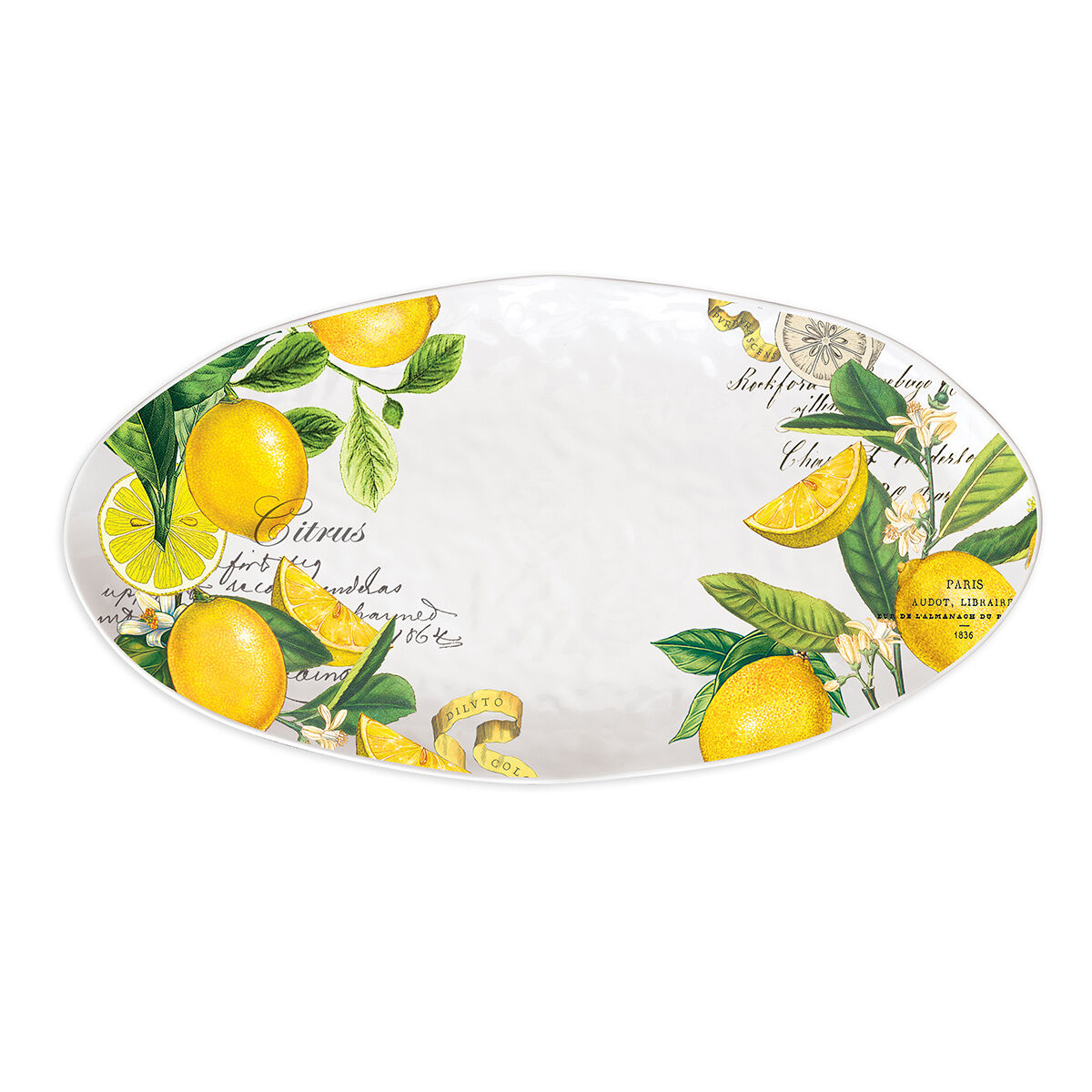 Lemon Basil Melamine Oval Platter Stonewall Kitchen