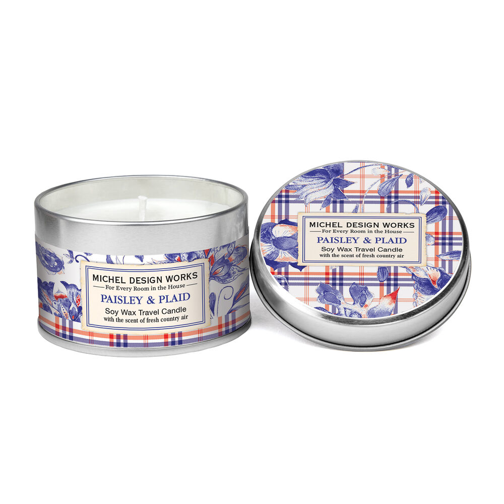Paisley & Plaid Travel Candle image number 0