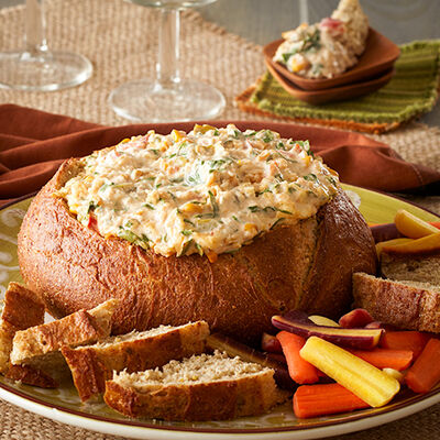 Spicy Corn and Tomato Spinach Dip