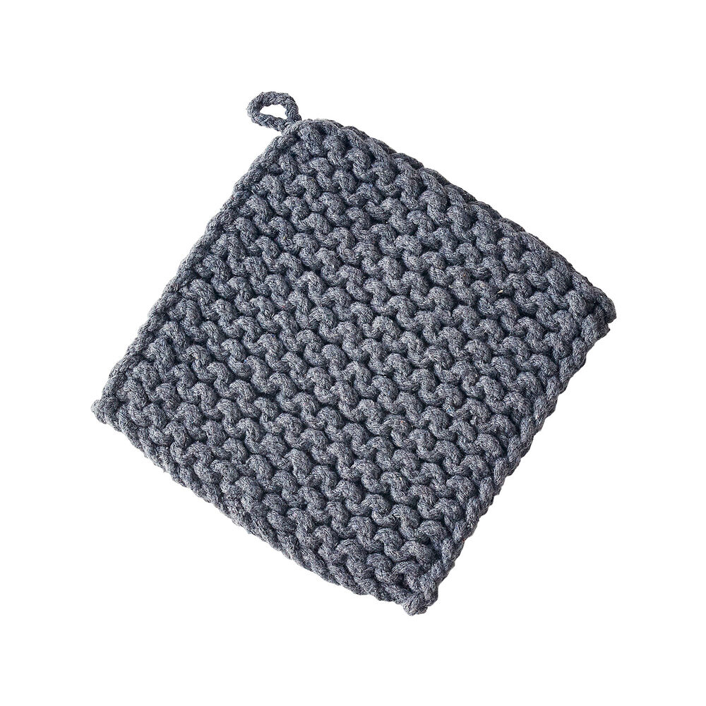 Charcoal Crocheted Pot Holder image number 0