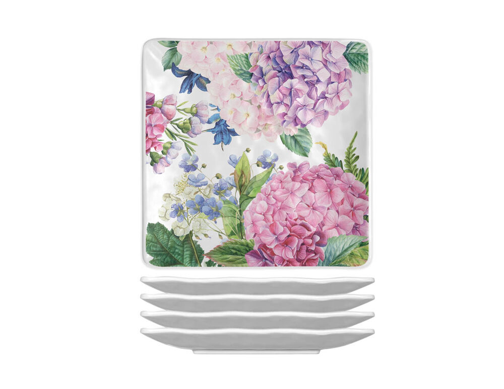 Wild Hydrangea Melamine Canapé Plates