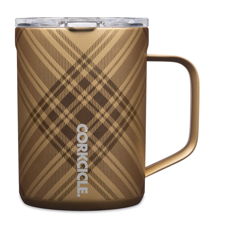 Corkcicle® Golden Plaid Mug