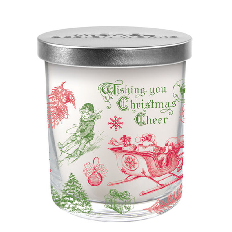 It's Christmastime Decorative Glass Candle