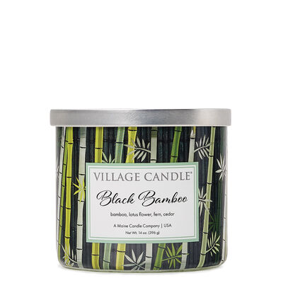 Black Bamboo Luminary Candle