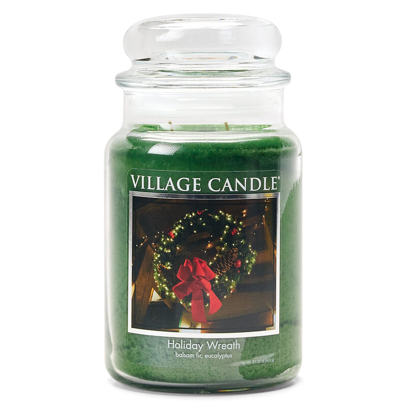 Holiday Wreath Candle