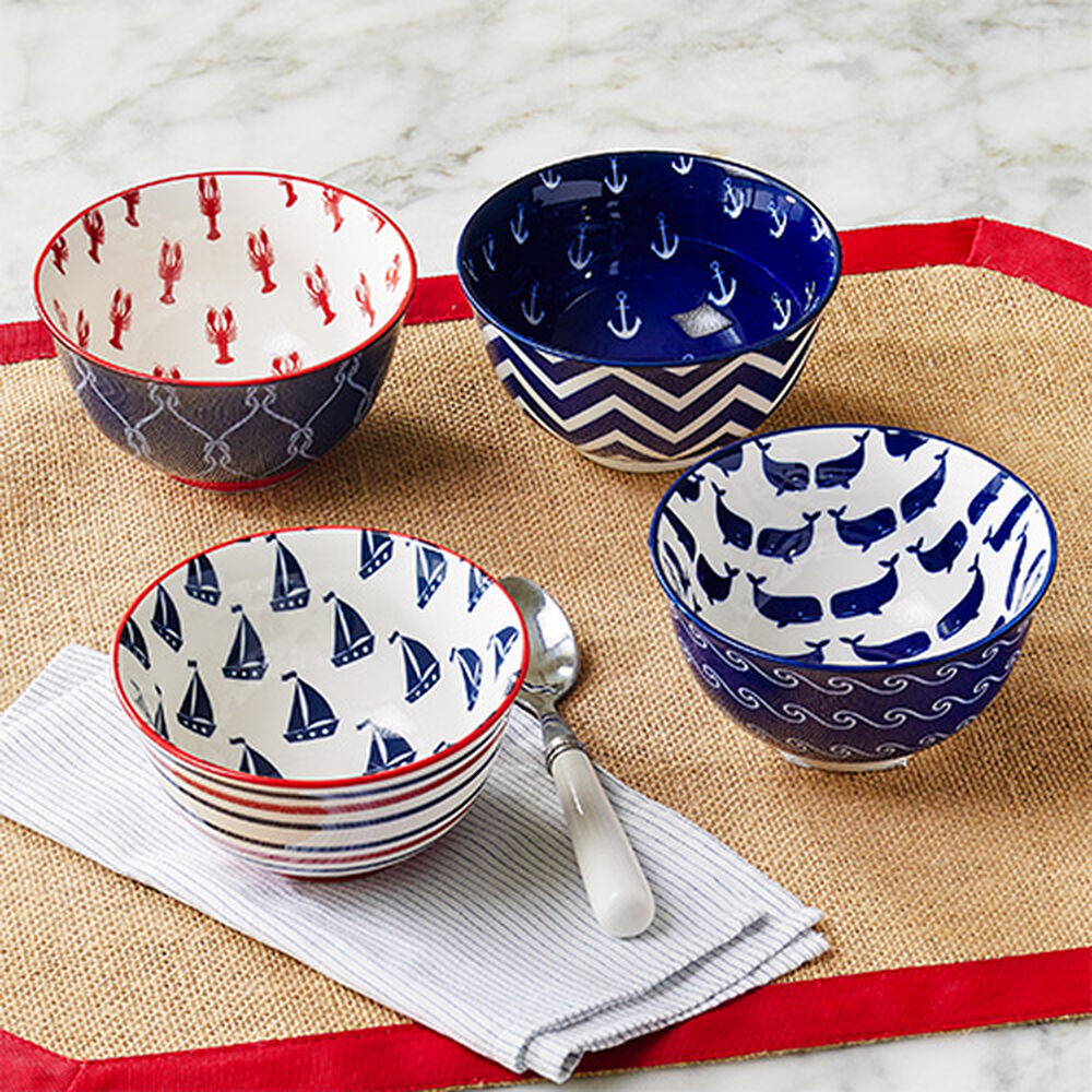 Nautical Mix & Match Bowls (Set of 4) Stonewall Kitchen