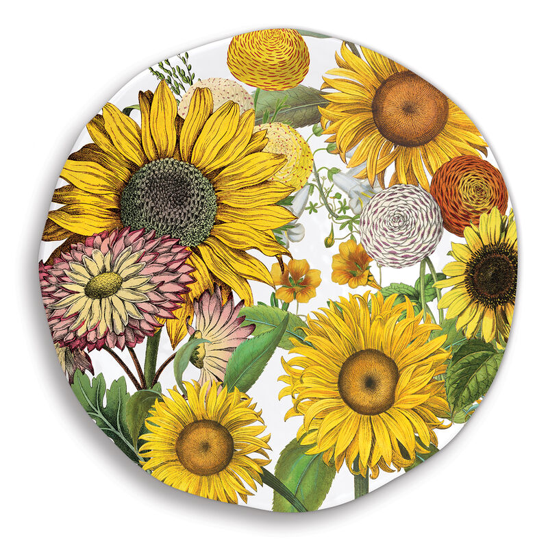 Sunflower Melamine Large Round Platter