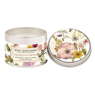 Pressed Flowers Travel Candle
