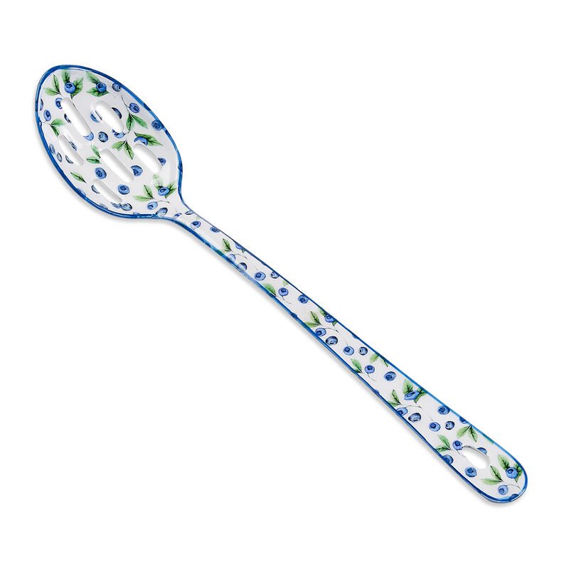 Blueberry Pattern Enamel Slotted Spoon