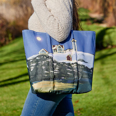 Sea Bags&reg; Cape Neddick Light December Medium Tote