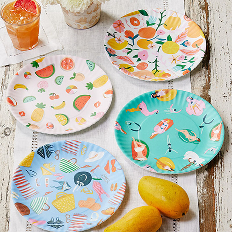 Summer "Paper" Plates (Set of 4)