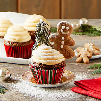 Frosted Gingerbread Cupcakes