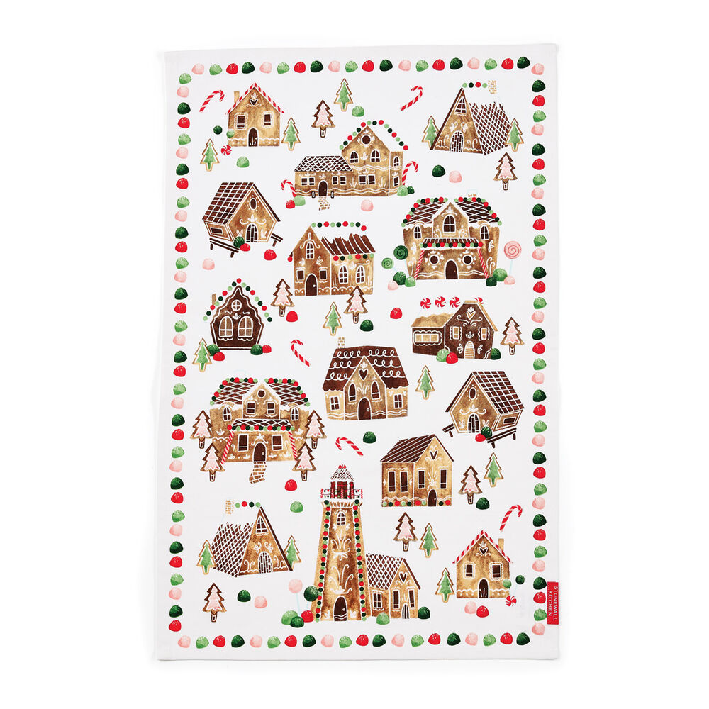 Gingerbread Houses Tea Towel