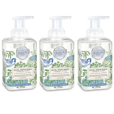 Cotton & Linen Foaming Hand Soap 3-Pack