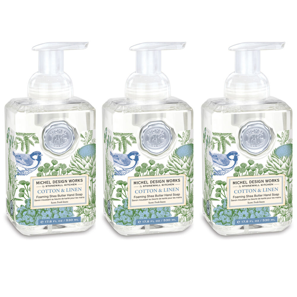 Cotton & Linen Foaming Hand Soap 3-Pack image number 0