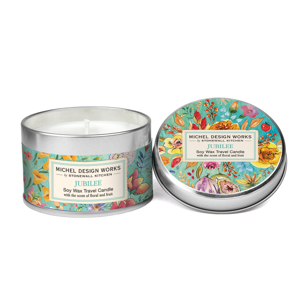 Michel Design Works Soy Wax Candle in Travel Tin size, Jubilee
