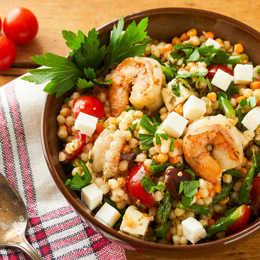 Mediterranean Shrimp Couscous Salad