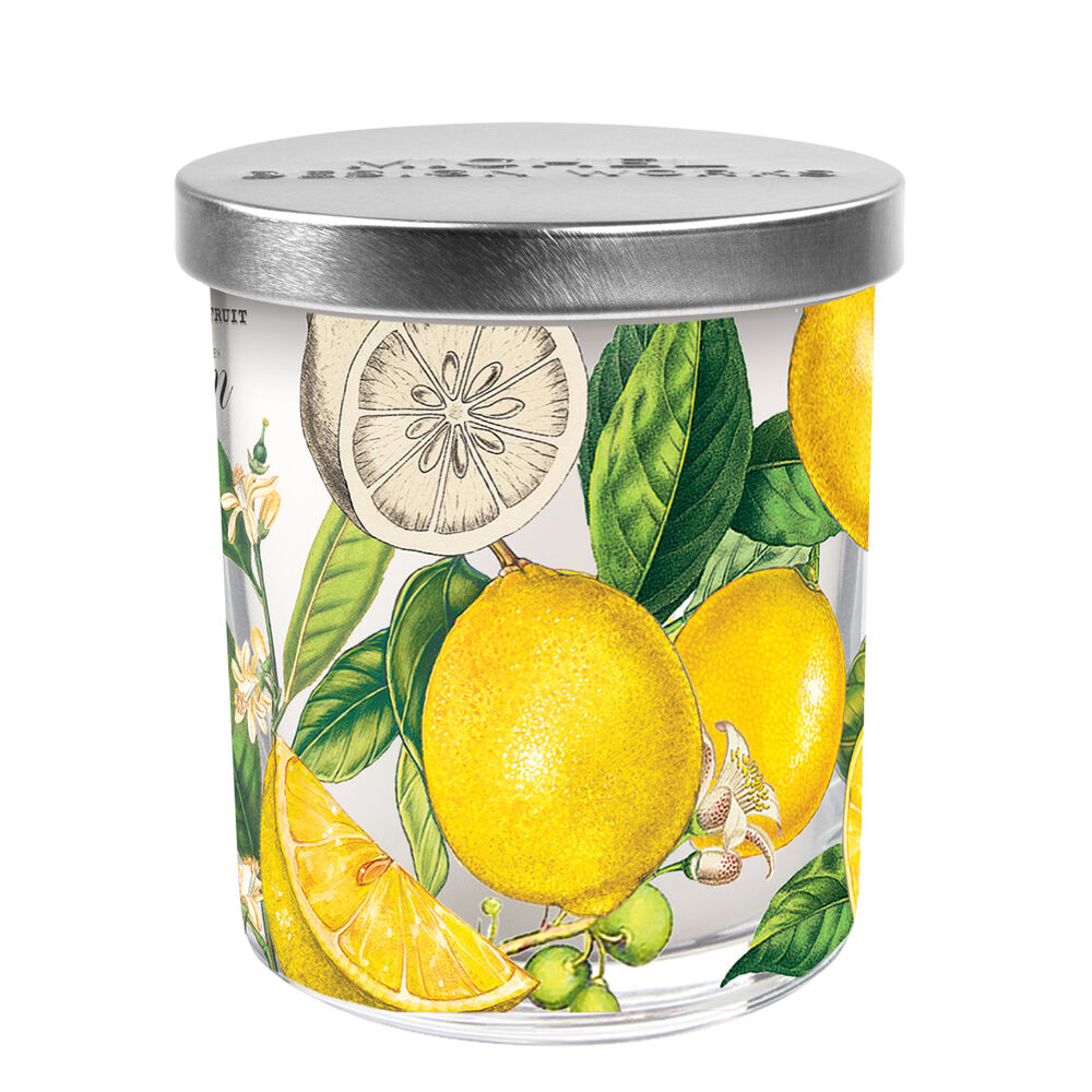 Lemon Basil Decorative Glass Candle image number 0