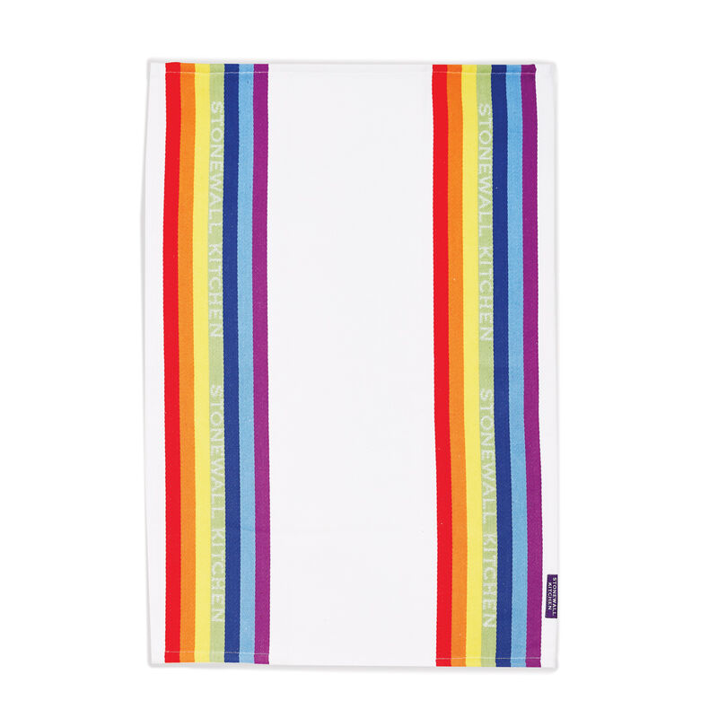 Various Rainbow Jacquard Stripe Tea Towel