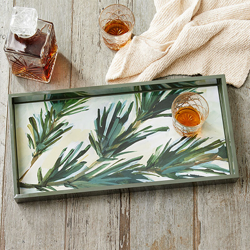 Spruce Branch Wooden Tray