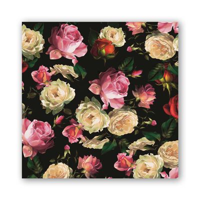 Midnight Rose Luncheon Napkins