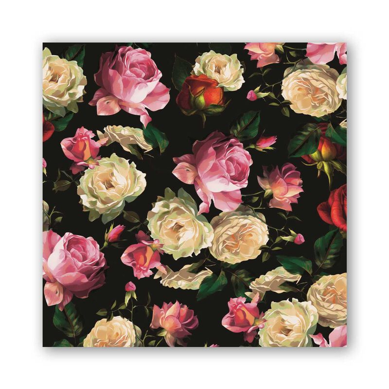 Midnight Rose Luncheon Napkins