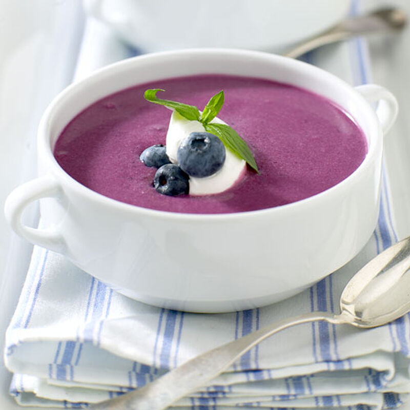 Chilled Blueberry Soup