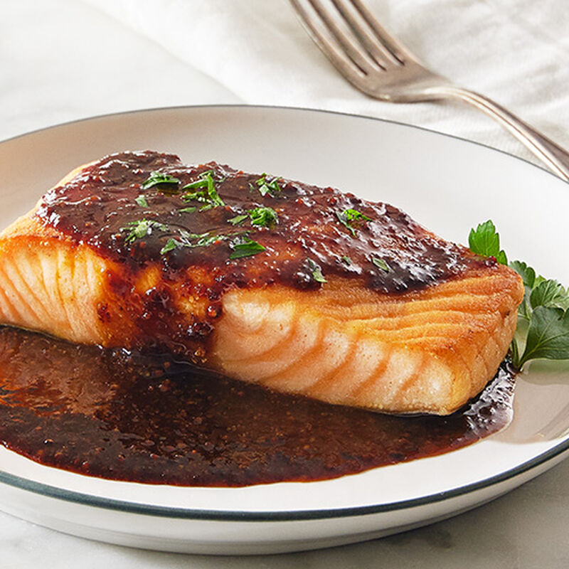 Bourbon Molasses Mustard Salmon