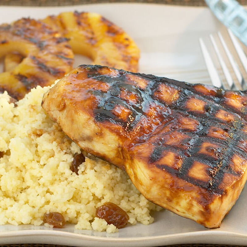 Grilled Swordfish with Curried Mango Grille Sauce