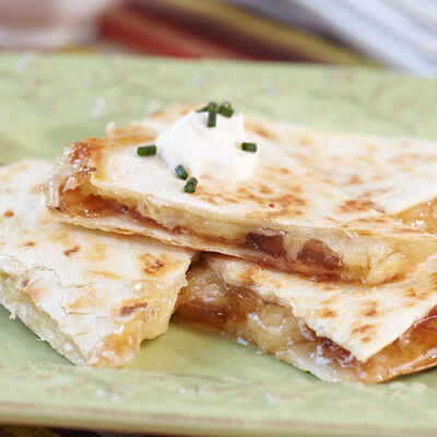 Valsequillo Cheese and Roasted Onion Quesadilla