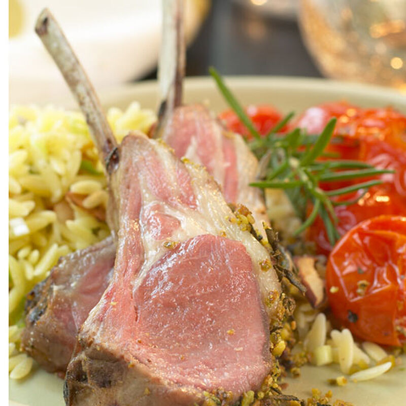 Mustard Encrusted Rack Of Lamb