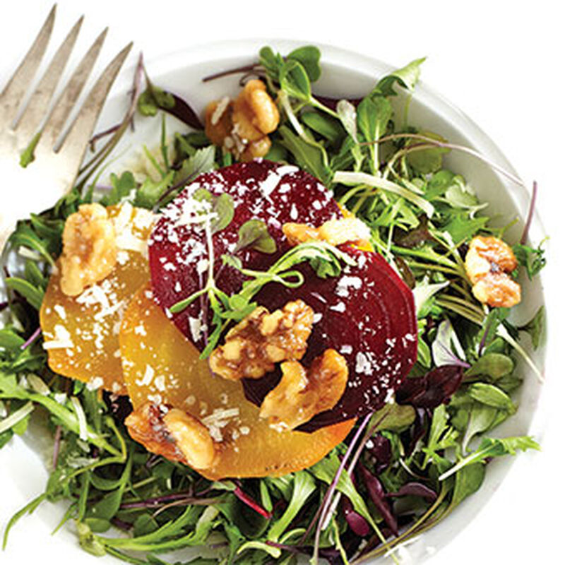 Roasted Golden and Red Beet Salad