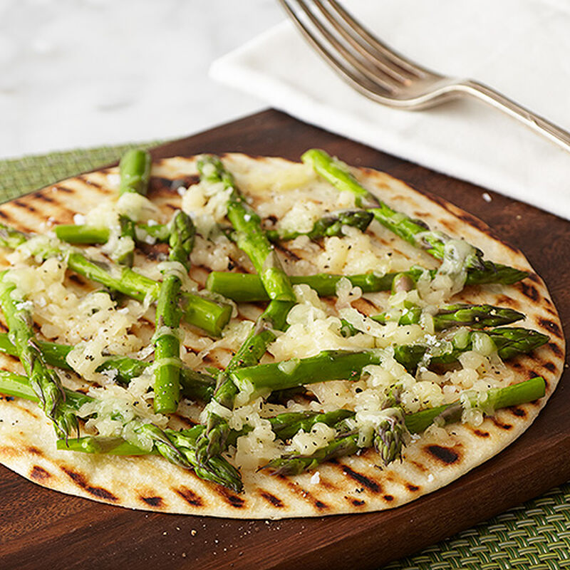 Fontina and Asparagus Tortilla Pizza