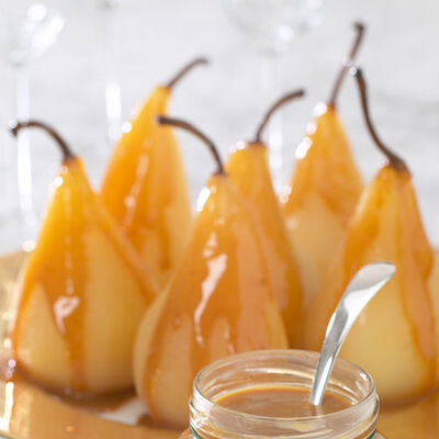 Dulce De Leche Poached Pears