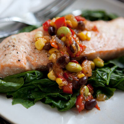Salmon with Pineapple Ginger Relish