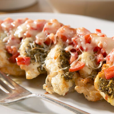 Pesto Chicken with Italian Three Cheese
