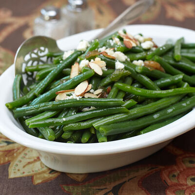Glazed Green Beans with Crumbled Gorgonzola