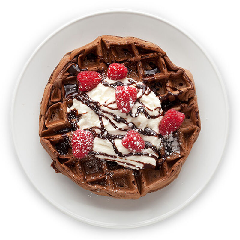 Chocolate Raspberry & Cream Waffle