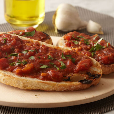 Grilled Bread with Marinara Sauce