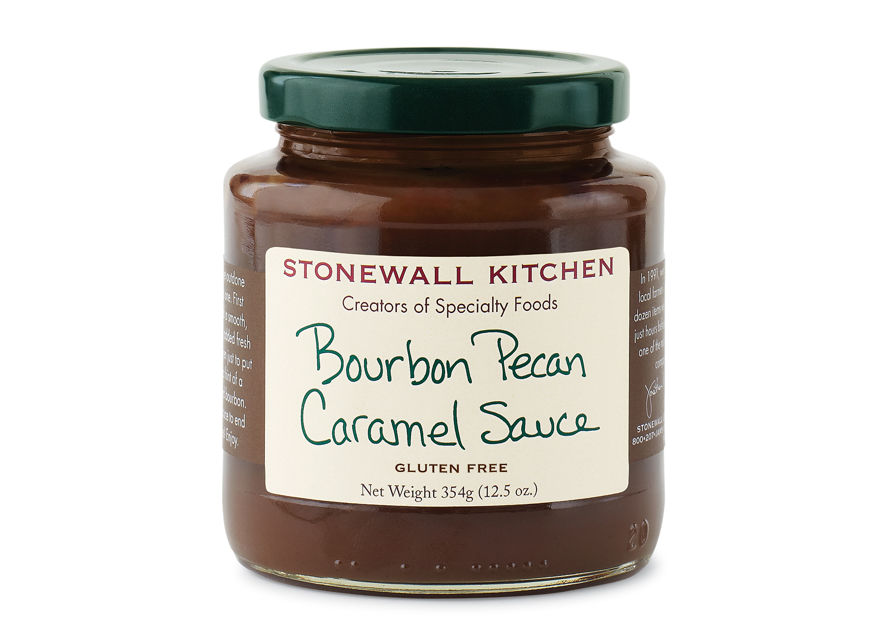 image of a jar of Stonewall Kitchen Bourbon Pecan Caramel Sauce