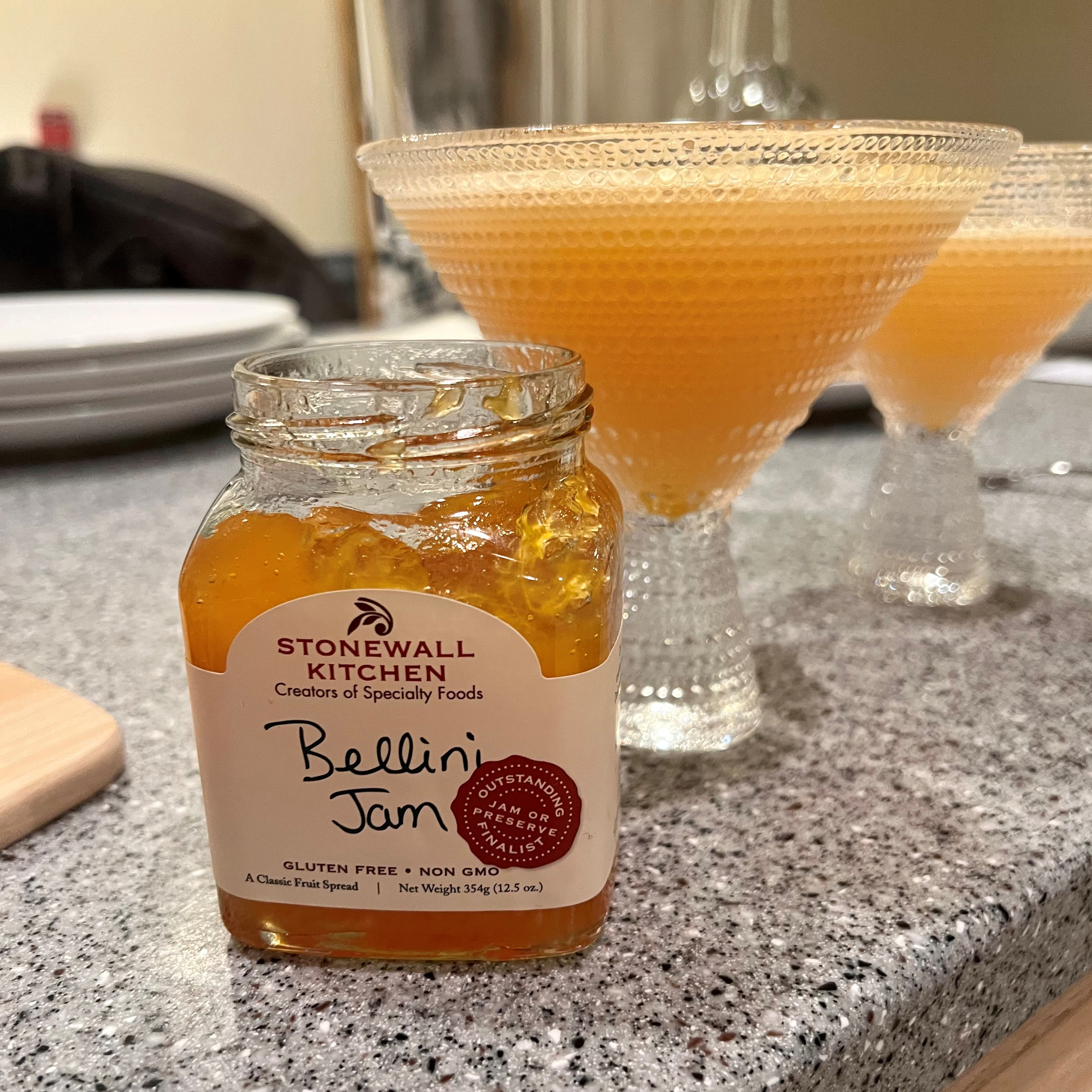 Frozen Peach Bellini Cocktail