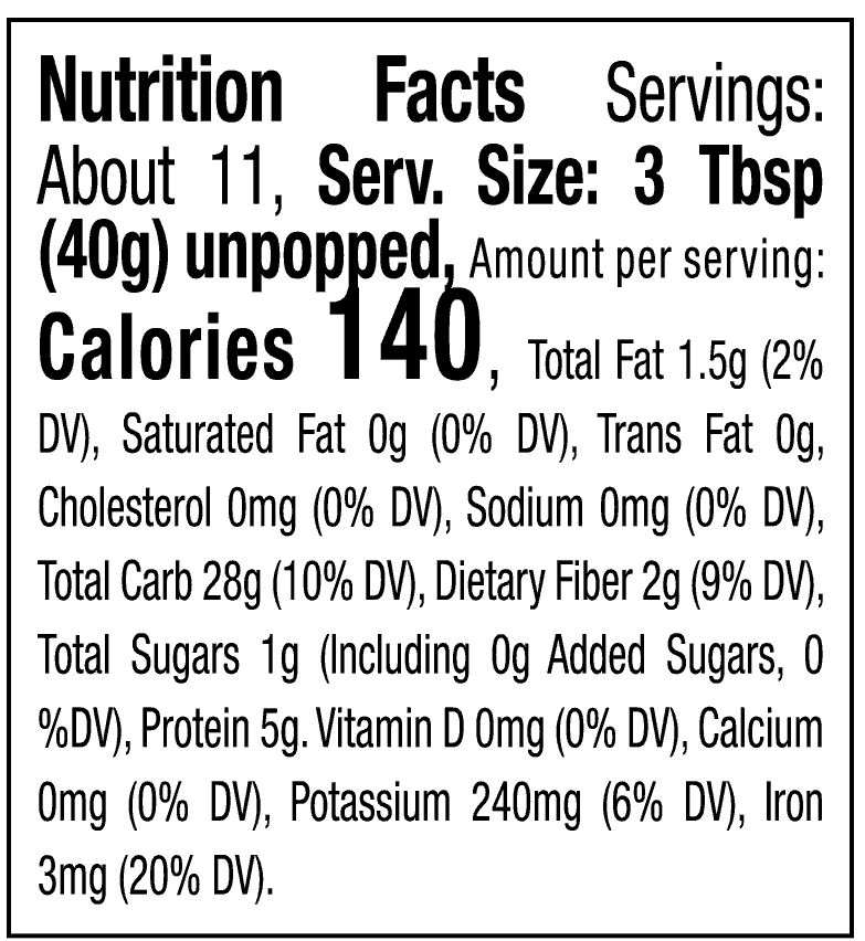 Product nutrion image