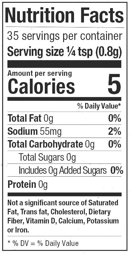 Product nutrion image