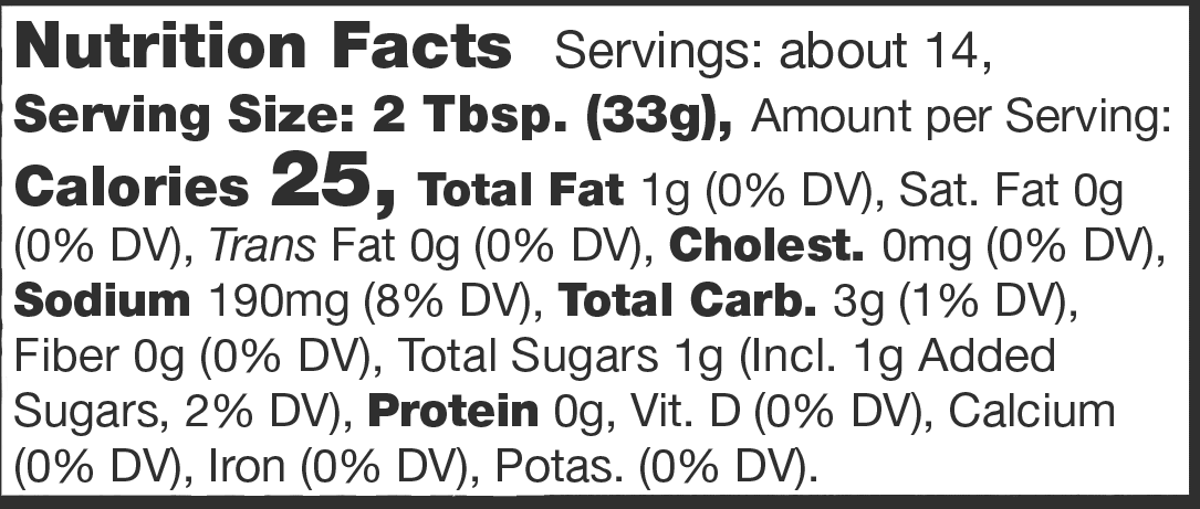 Product nutrion image