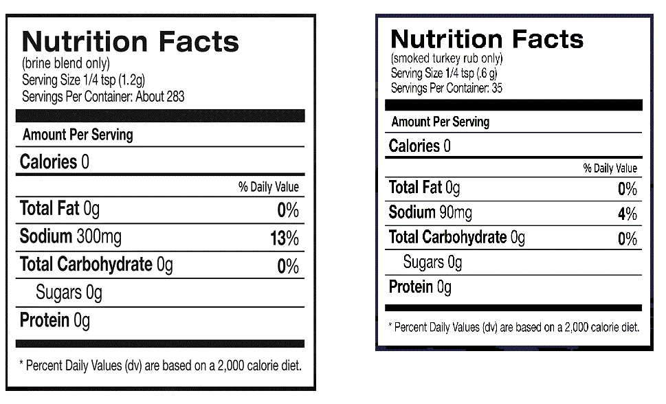 Product nutrion image