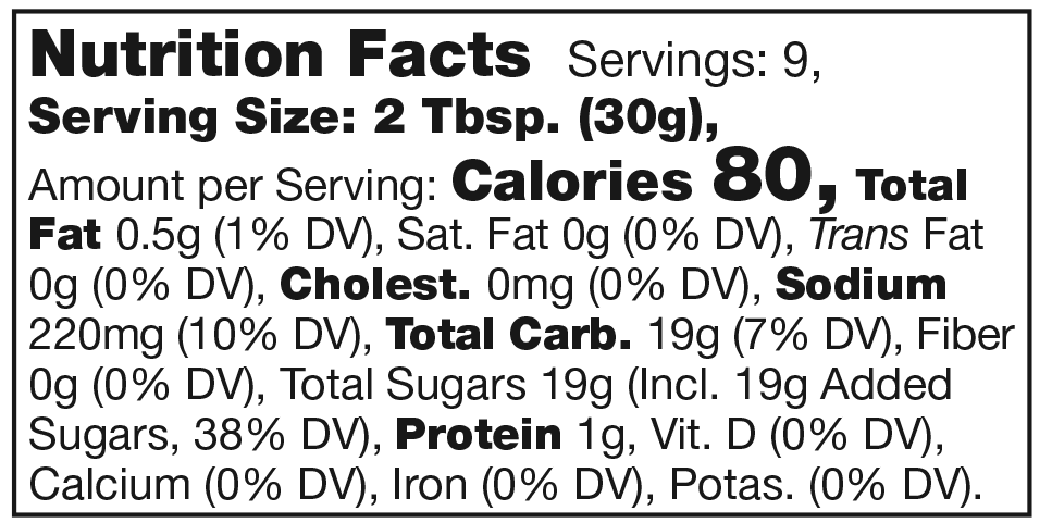 Product nutrion image