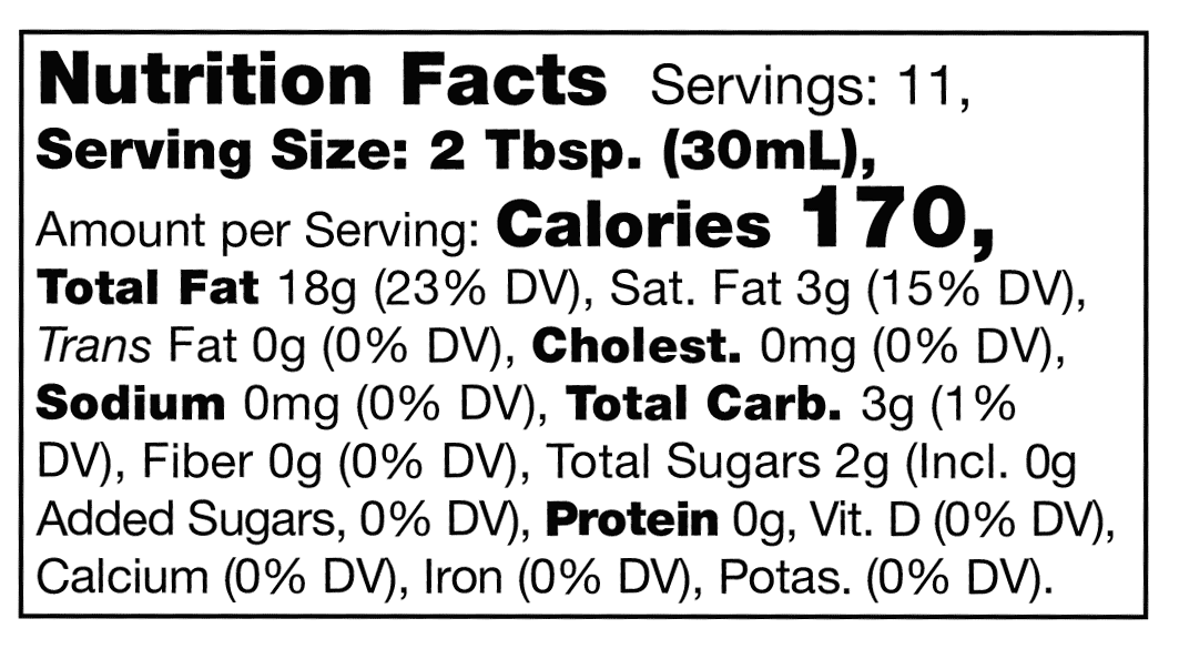 Product nutrion image