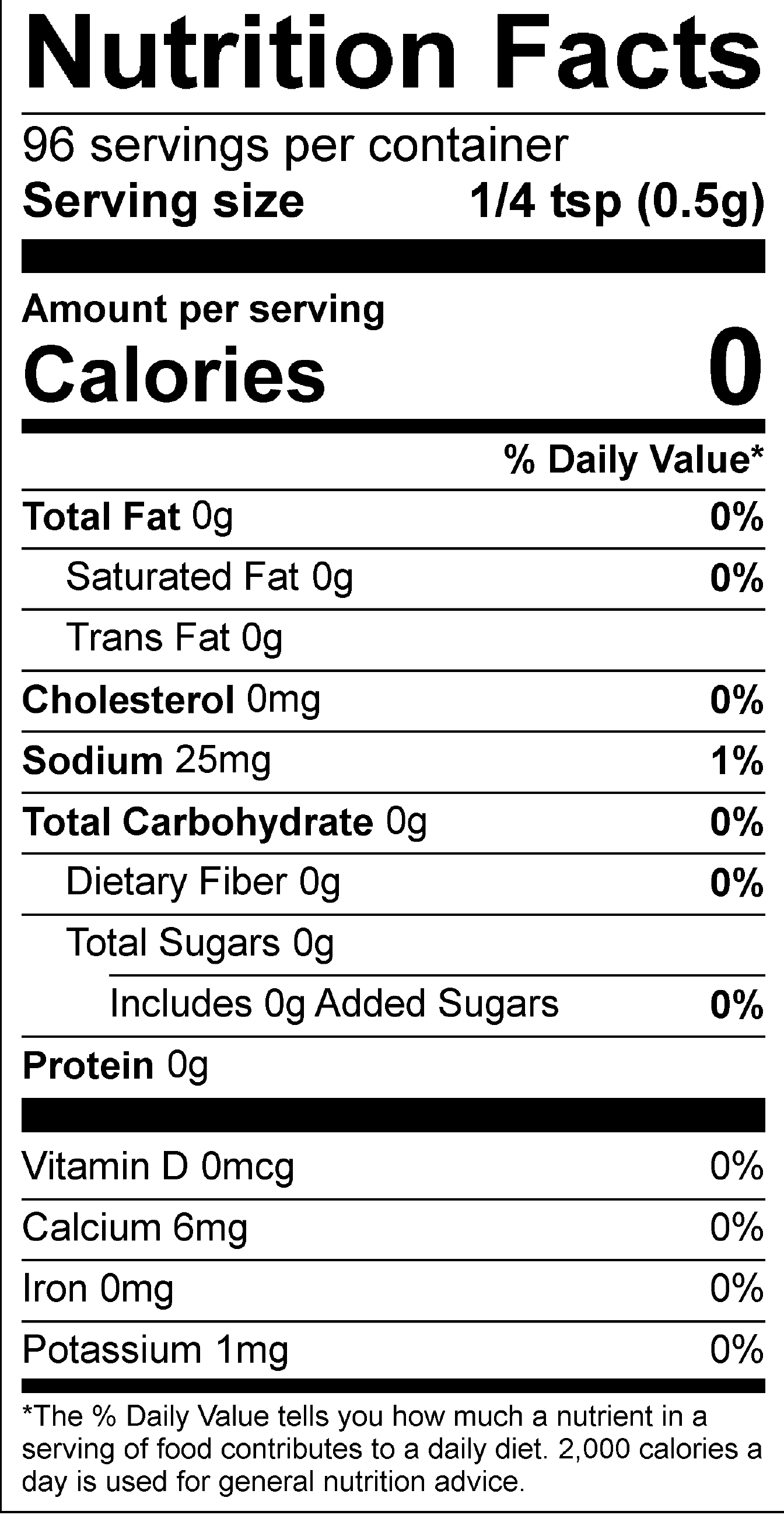 Product nutrion image