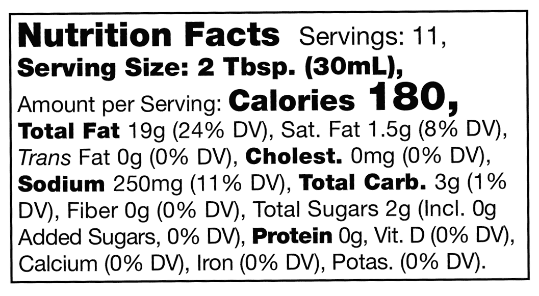 Product nutrion image